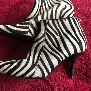 Franco Barbieri cowhide zebra print women’s boots